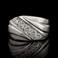 925S Natural Diamond Modern Crossover Band Ring