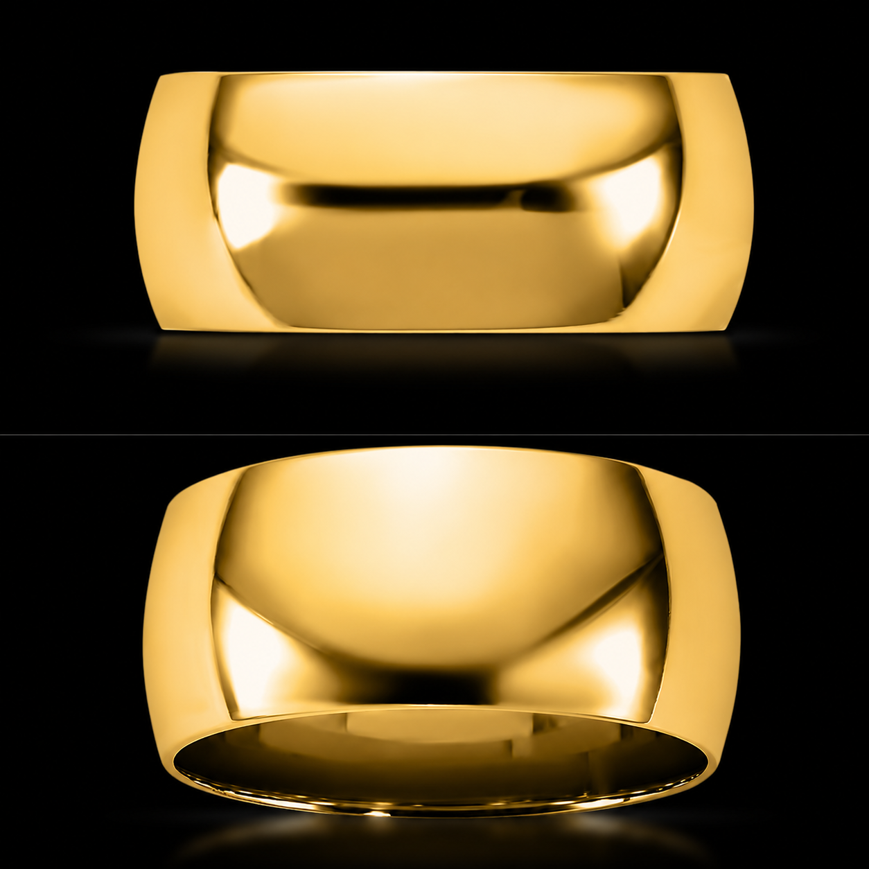14K Solid Gold Comfort Fit Men's Wedding Band – 9mm | Size 15.25