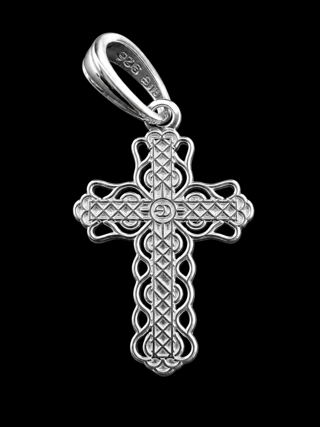 925 Sterling Silver Filigree Cross Pendant