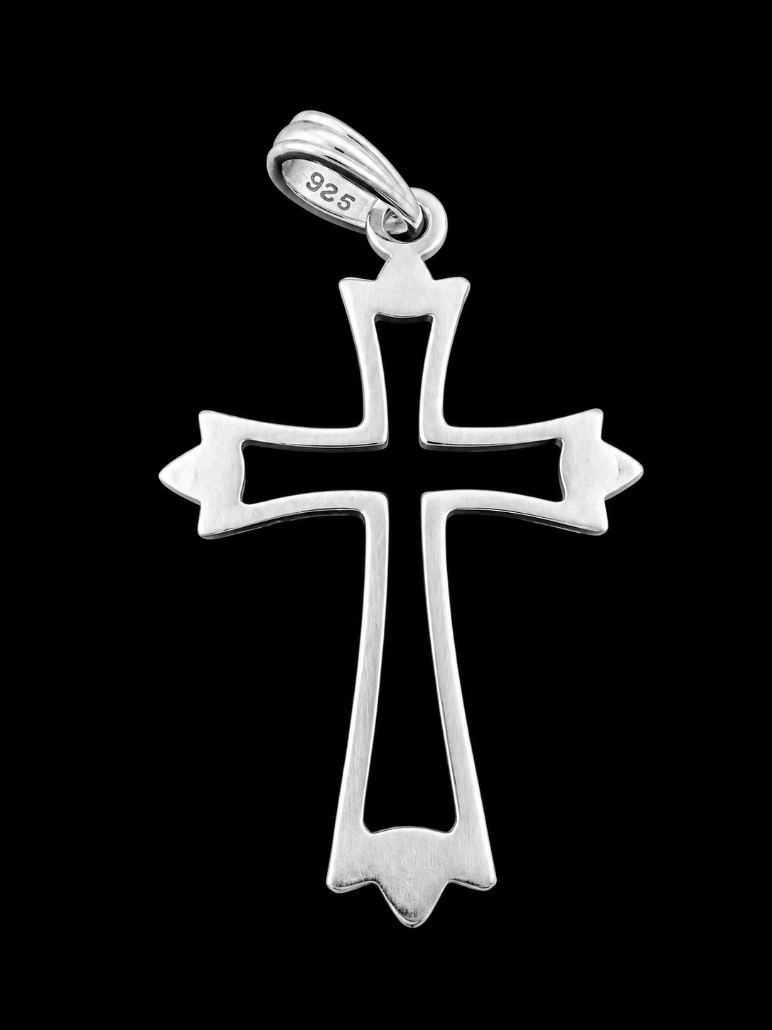 925 Sterling Silver Open Cross Pendant