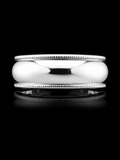 S7 | 925 Sterling Silver Classic Milgrain Comfort Wedding Band