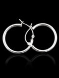 925 Sterling Silver 20 mm Classic Hoop Earrings