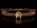 18K Gold Horseshoe Macramé Bracelet | Horse Head Design | 3.30g