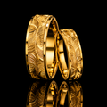 18K Diamond-Cut Wedding Band