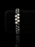Onyx & 925 Sterling Silver Macramé Bracelet