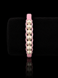 925 Sterling Silver Bead Macramé Bracelet – Pink Edition