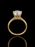 10K Gold VVSD Moissanite Solitaire Ring | Round Cut | Size 6