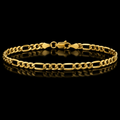10K Gold Figaro Bracelet 3.5mm | 9 Inch | 1.77 Grams