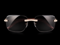 Black Moissanite Rimless Luxury Sunglasses – 925S