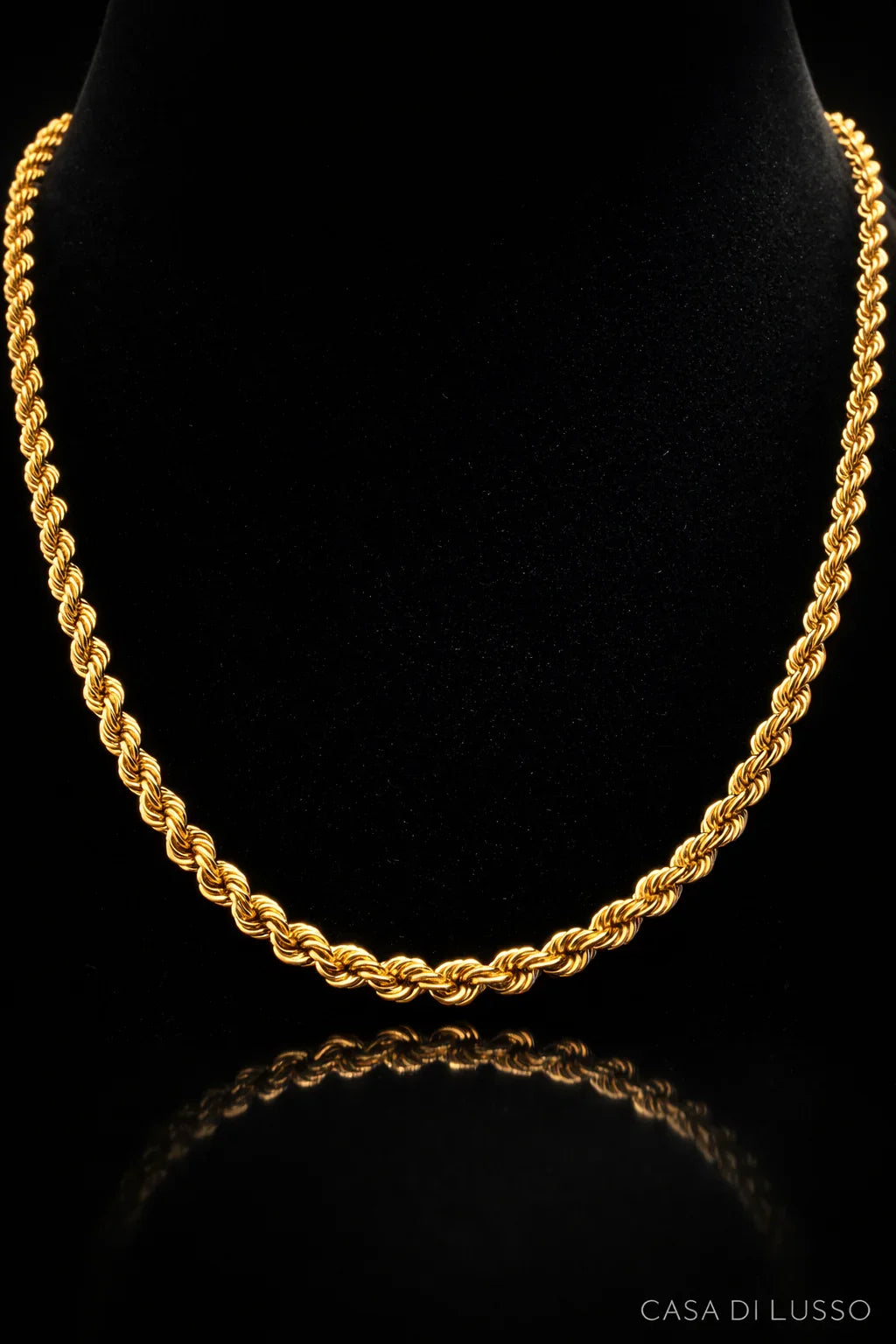 Italy 18K Gold Rope Chain - 26"