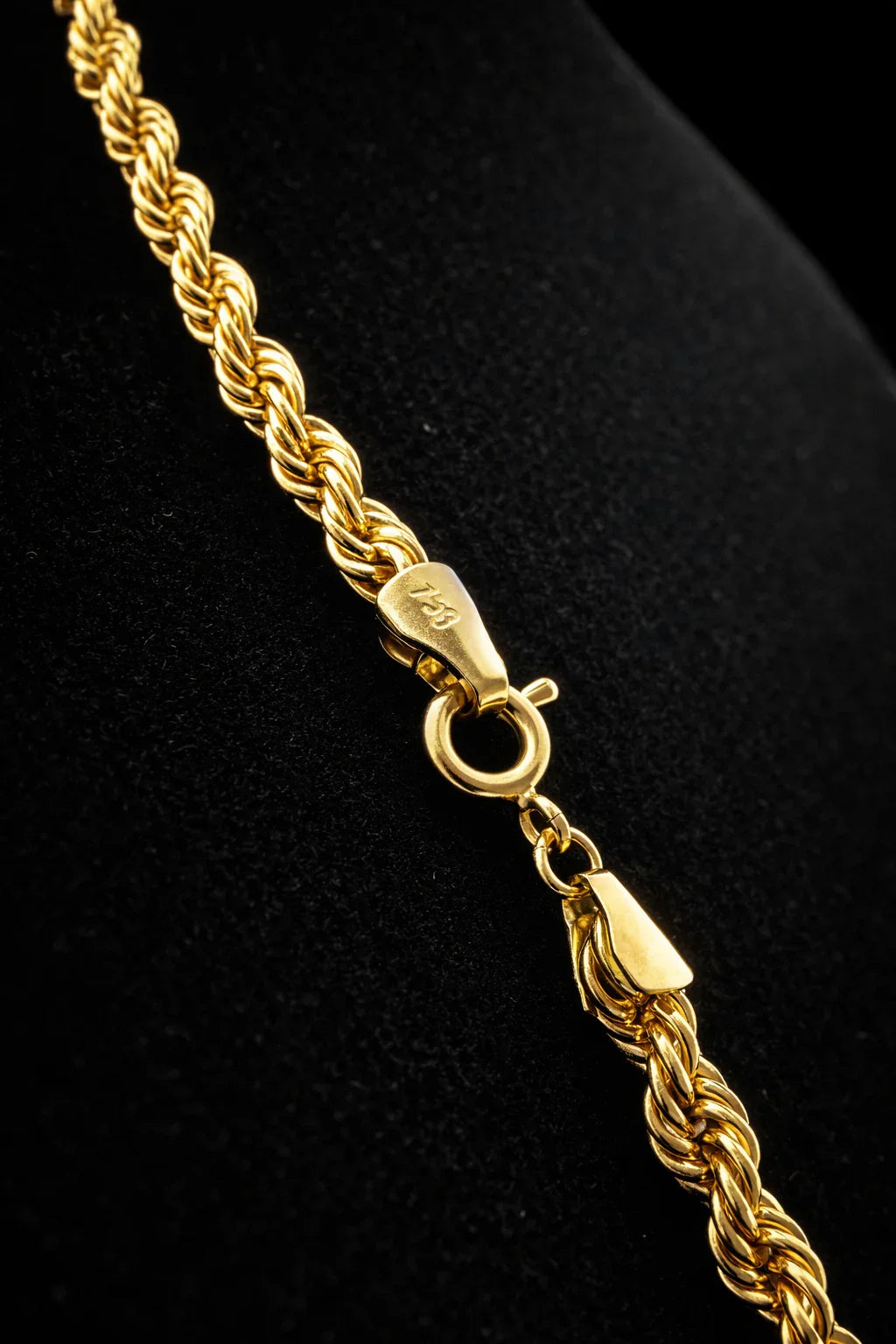Italy 18K Gold Rope Chain - 26"