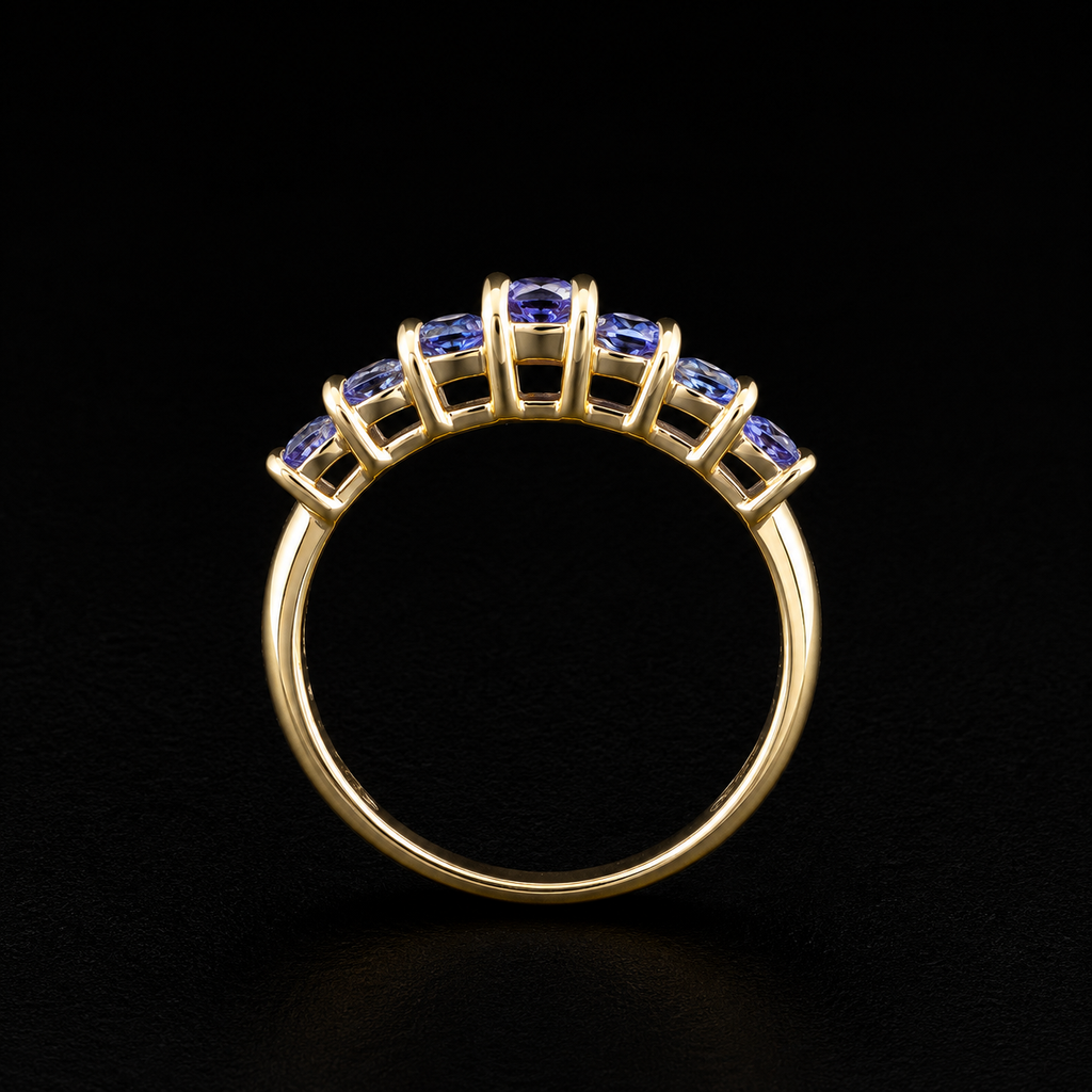 S9 | 10K Yellow Gold Tanzanite Seven-Stone Ring