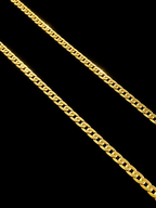 14K Gold 1mm Curb Chain Necklace – 18"