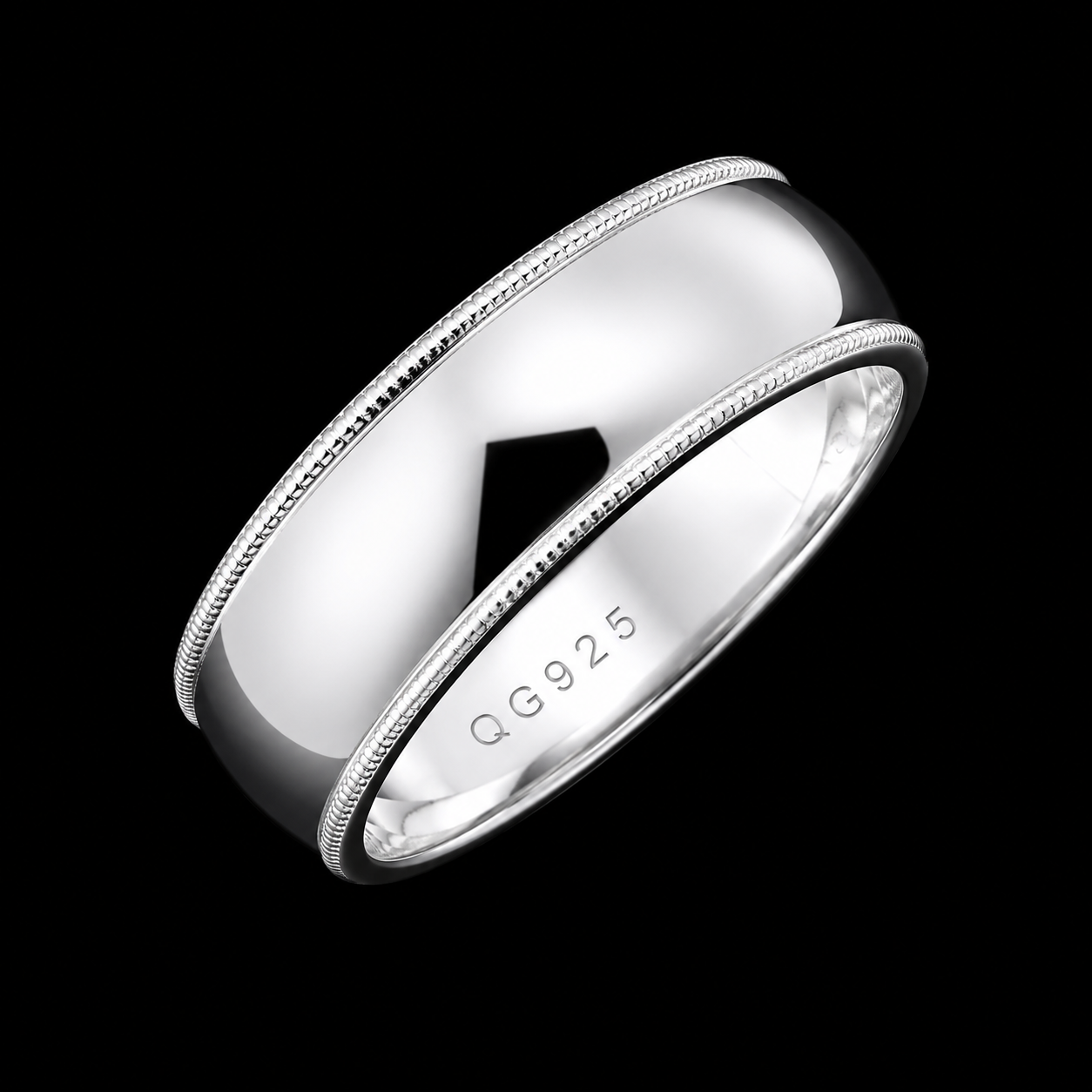 925S Milgrain Comfort Fit Wedding Band Ring