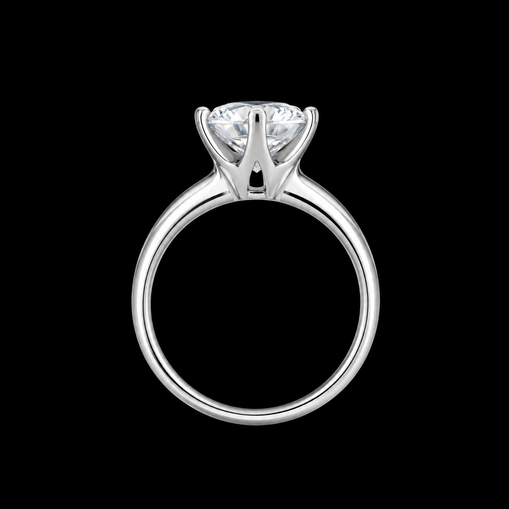 925S Classic Solitaire Moissanite Engagement Ring – Size 8