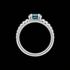 925S Oval Blue Topaz Statement Ring – Size 7