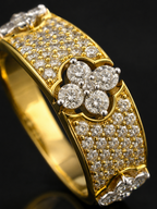 Diamond Statement Bangle – 10K Gold | 1.69CT | SIZE 10