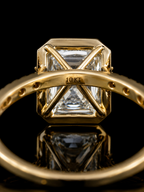 Emerald Cut Lab Diamond Ring – IGI Certified – 10K Gold | F-VVS2 | SIZE 9