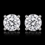 925S Round Cut Queen Stud Earrings