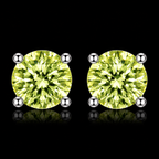 925S Round Cut Queen Stud Earrings