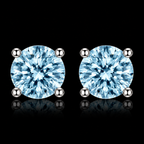 925S Round Cut Queen Stud Earrings