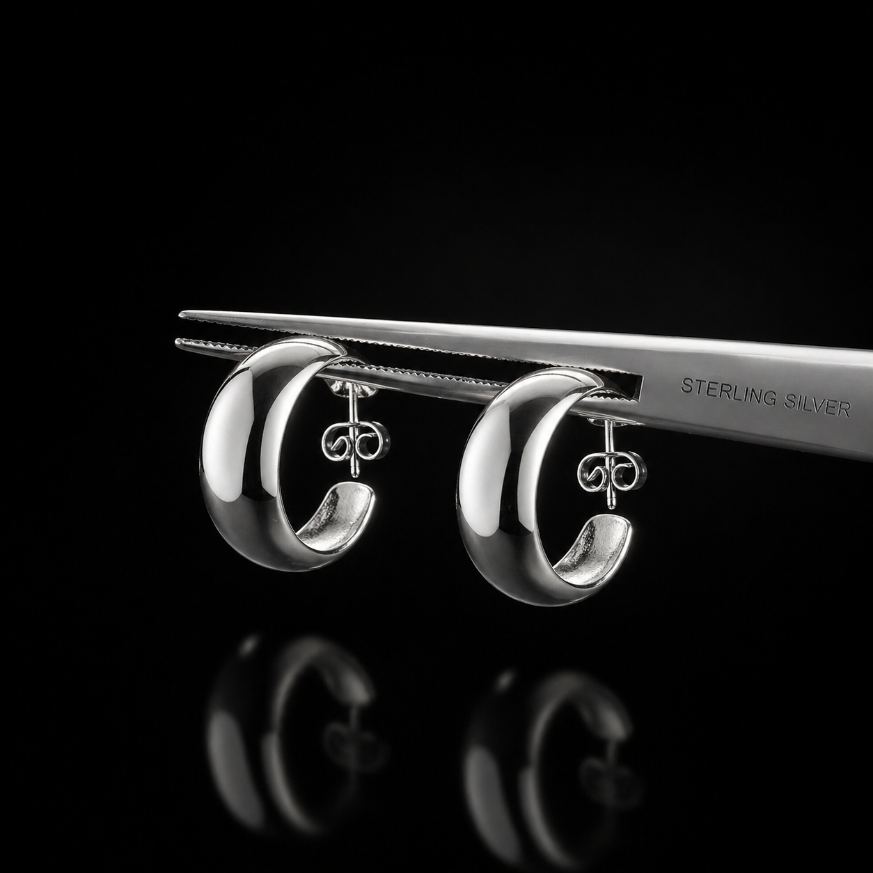 Classic Hoop Earrings – 925S
