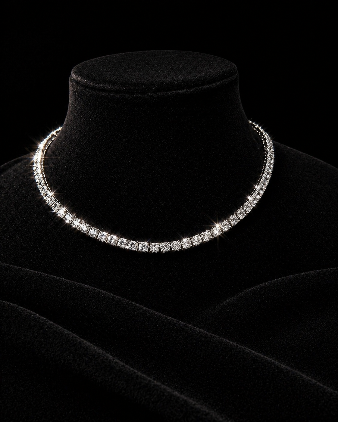 Classic Tennis Moissanite Chain – 925S | 16” | VVS-D