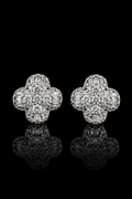 Clover Cluster Stud Earrings – Moissanite | 925S