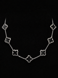 925S Clover Station Necklace Size 18