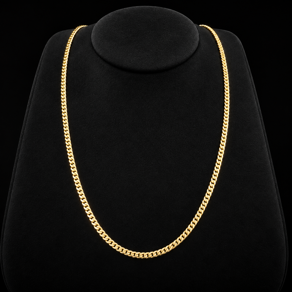 3mm, 24" | 10K Yellow Gold Miami Cuban Link Chain Necklace