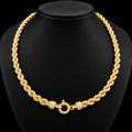 5mm, 18" | 10K Yellow Gold Rope Chain Necklace with CZ Accents