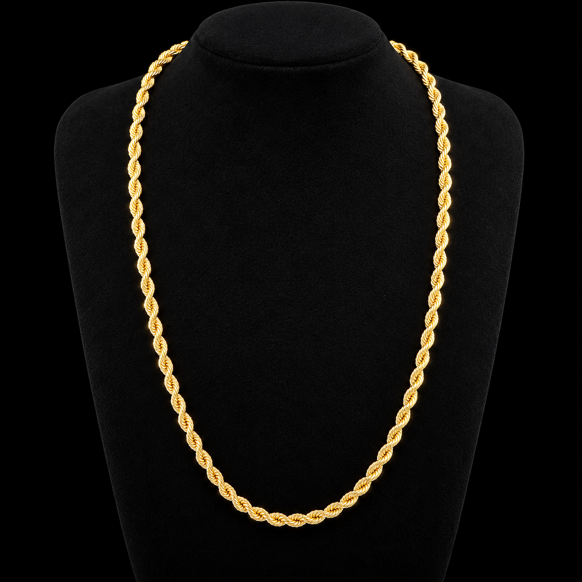 3.5mm, 20" | 10K Yellow Gold Diamond-Cut Rope Chain Necklace