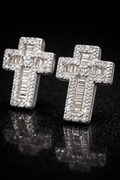 Imperial Cross Stud Earrings 925S | VVS-D