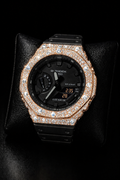 Custom Moissanite Iced-Out G-Shock Stainless Steel Watch