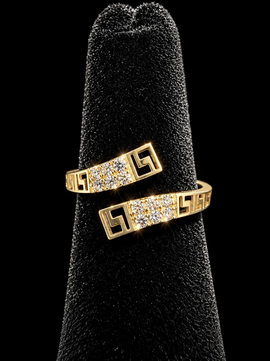 S6.5 | Imperial Greek Key Open Wrap Ring in 10K Yellow Gold