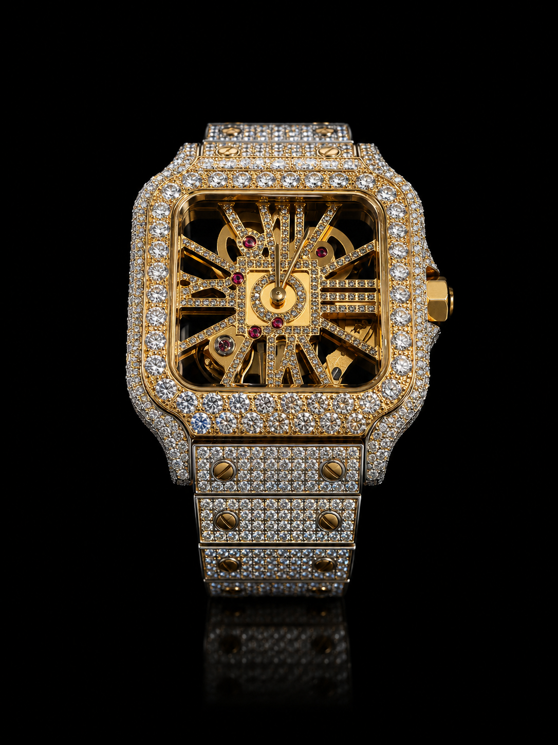 Skeleton Moissanite Luxury Watch – 20 CTW VVSD
