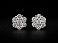 Floral Radiance Moissanite Cluster Stud Earrings