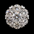 Lusso Celeste Floral Moissanite Stud Earrings – 925 Sterling Silver