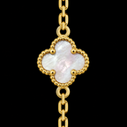 S17.5" | Pearl Essence Seven-Motif Clover Necklace in 10K Yellow Gold