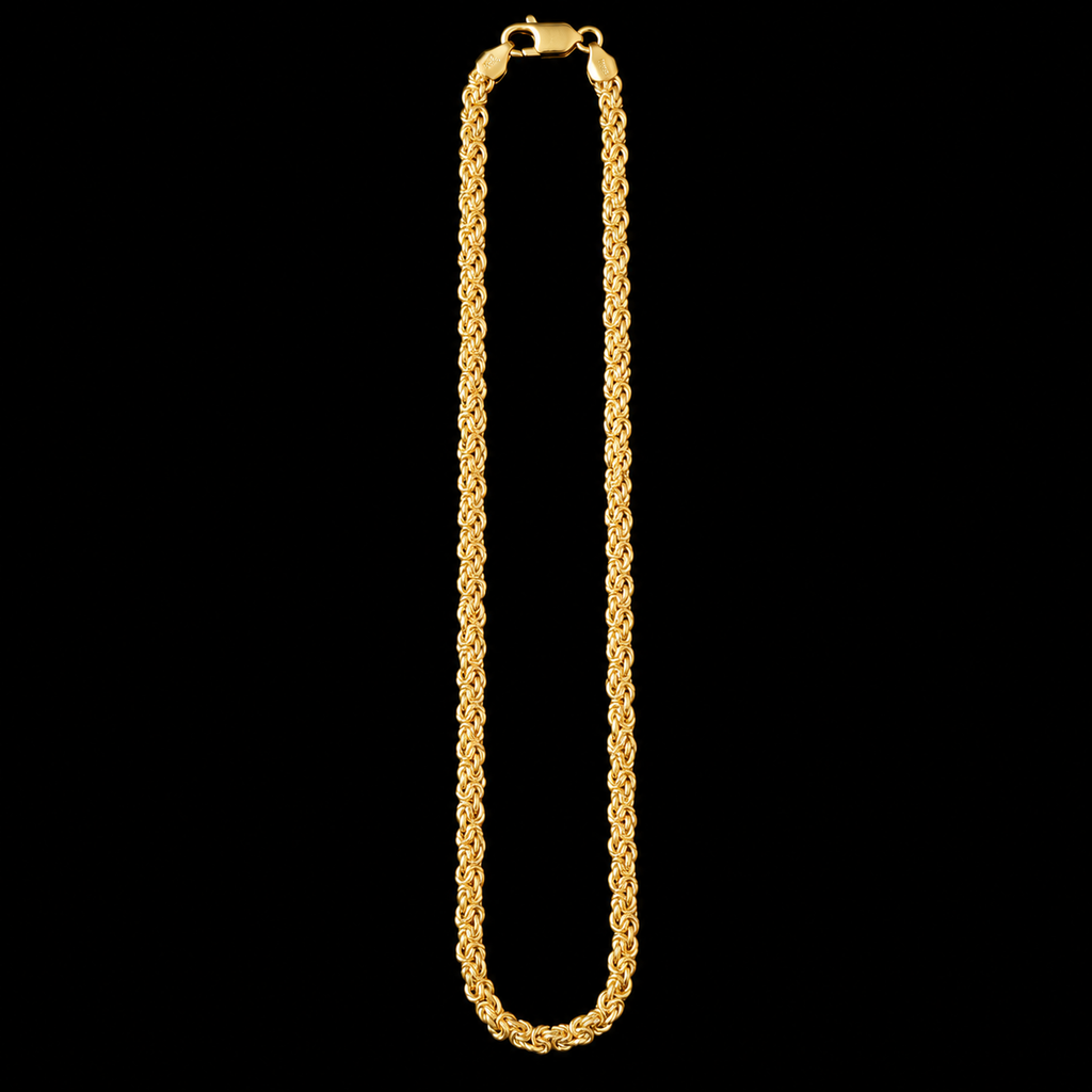 S18" | Aurelio Byzantine Link Chain Necklace in 10K Yellow Gold