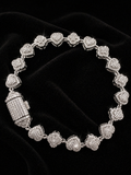 Heart Link Moissanite Bracelet – 925S | 8.5" | VVS-D