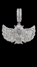 Iced Owl Pendant – Baguette & Round Moissanite | 925S