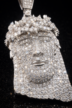 Divine Ice Jesus Pendant. VVS-D | 925S