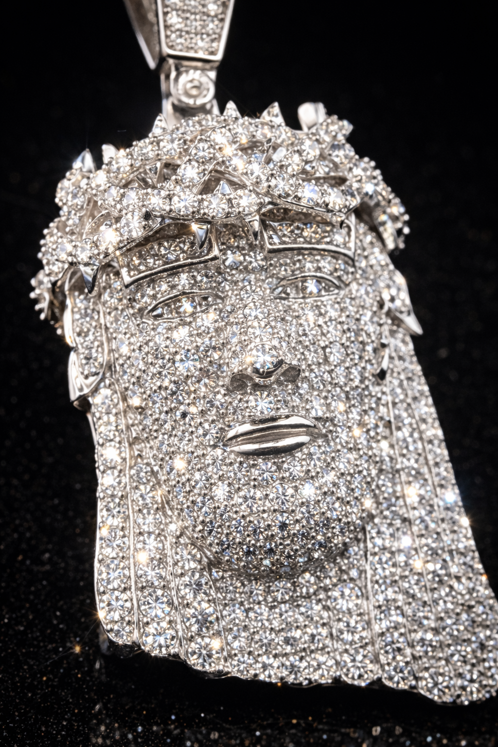 Divine Ice Jesus Pendant. VVS-D | 925S