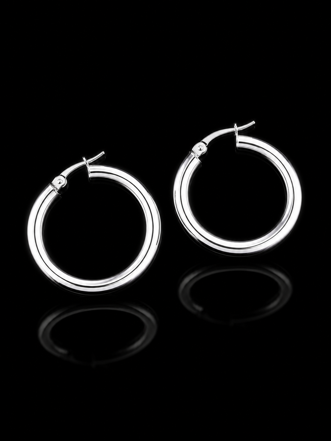Large Classic Hoop Earrings – 925S