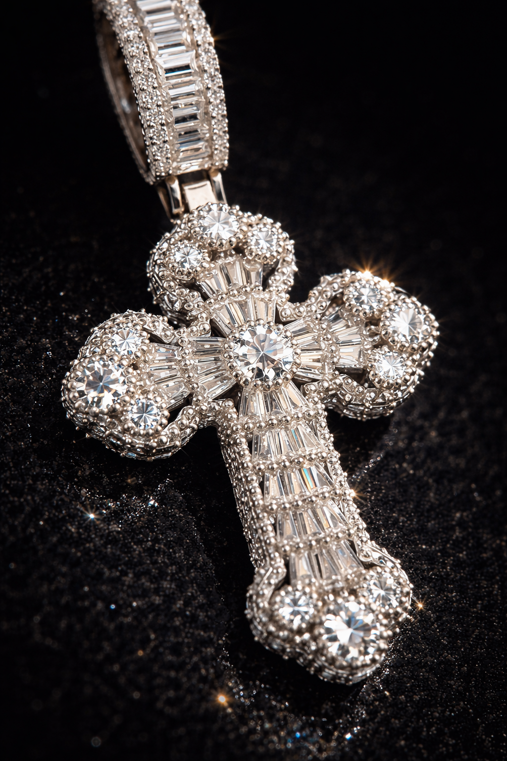 Royal Radiance Cross Pendant. VVS-D |925S