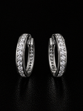 Modern Luxe CZ Double Row Hoop Earrings