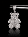Pavé Teddy Bear Pendant – 925S