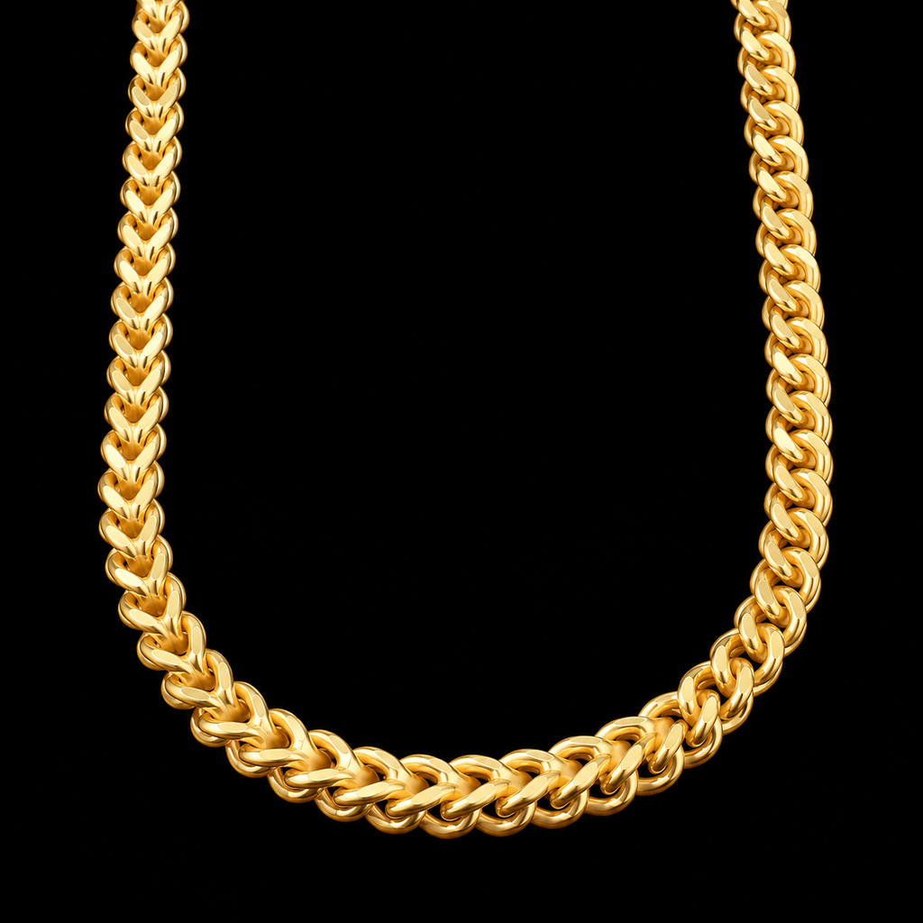 S24" | Royal Franco 10K Yellow Gold Chain Necklace