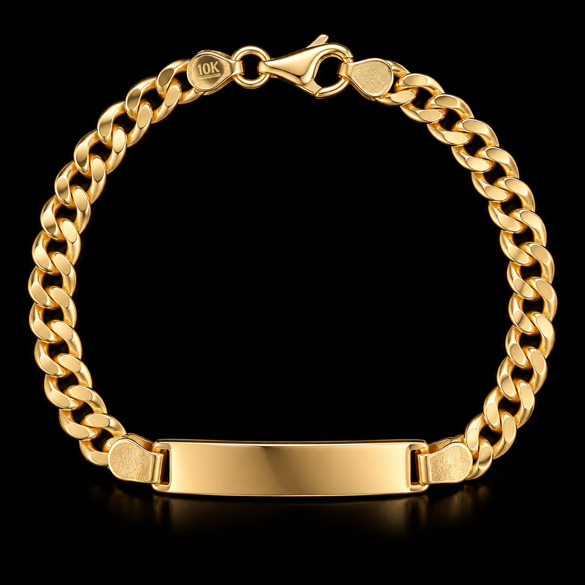6" | 4mm | Classic Elegance 10K Yellow Gold Cuban Link ID Bracelet